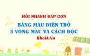 Bảng màu điện trở 5 vòng và cách đọc điện trở 5 vạch màu lớp 11?